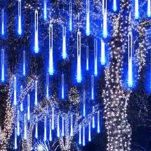 Upgraded 50cm 10 Tubes 540 LED Meteor Lights BLUE